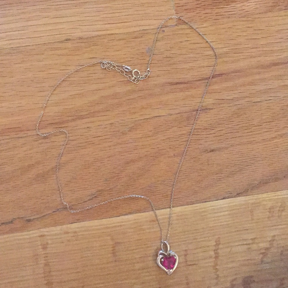 Gold chain heart necklace